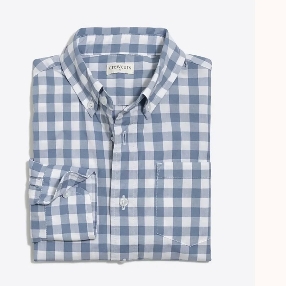 NWOT j crew Boys' long-sleeve flex patterned washed shirt